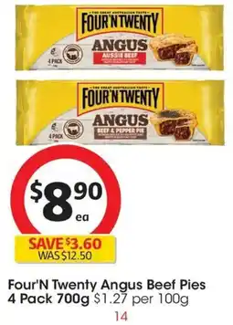 Coles Four'N Twenty Angus Beef Pies offer