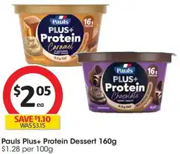 Coles Pauls Plus+ Protein Dessert offer