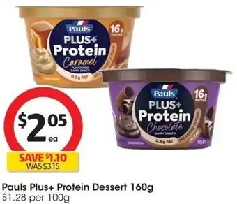 Coles Pauls Plus+ Protein Dessert offer