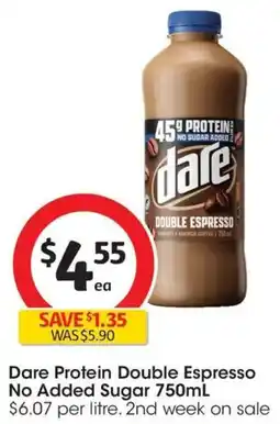 Coles Dare Protein Double Espresso No Added Sugar offer