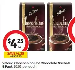 Coles Vittoria Chocochino Hot Chocolate Sachets offer