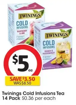 Coles Twinings Cold Infusions Tea offer