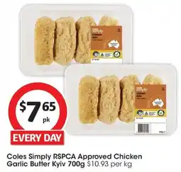 Coles Coles Simply RSPCA Approved Chicken Garlic Butter Kyiv offer