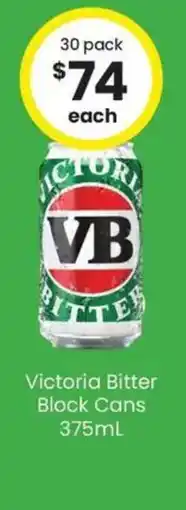 The Bottle O Victoria Bitter Block Cans offer