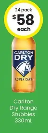 The Bottle O Carlton Dry Range Stubbies offer