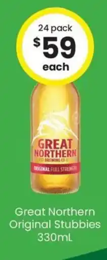 The Bottle O Great Northern Original Stubbies offer