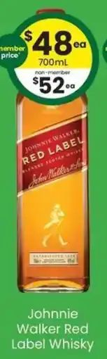 The Bottle O Johnnie Walker Red Label Whisky offer