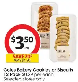 Coles Coles Bakery Cookies or Biscuits offer