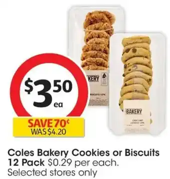 Coles Coles Bakery Cookies or Biscuits offer