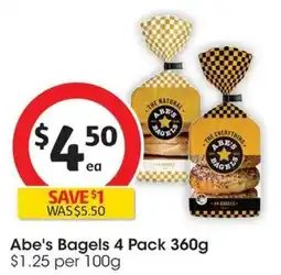 Coles Abe's Bagels offer