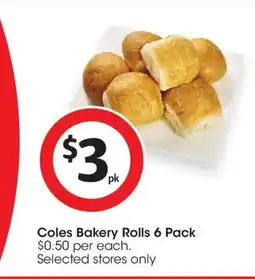 Coles Coles Bakery Rolls offer