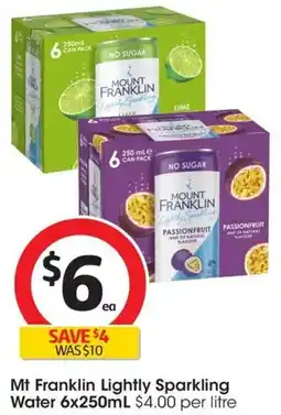 Coles Mt Franklin Lightly Sparkling Water offer