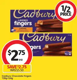 Coles Cadbury Chocolate Fingers offer