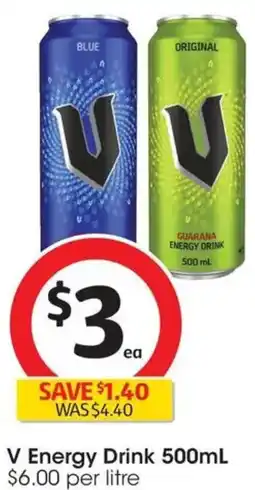 Coles V Energy Drink offer