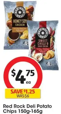 Coles Red Rock Deli Potato Chips offer