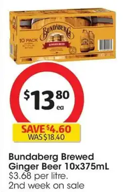 Coles Bundaberg Brewed Ginger Beer offer