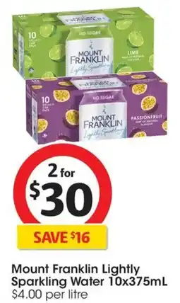 Coles Mount Franklin Lightly Sparkling Water offer