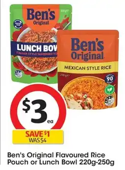 Coles Ben's Original Flavoured Rice Pouch or Lunch Bowl offer