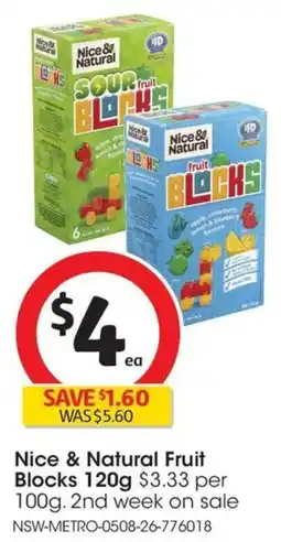 Coles Nice & Natural Fruit Blocks offer