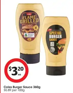Coles Coles Burger Sauce offer