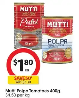 Coles Mutti Polpa Tomatoes offer
