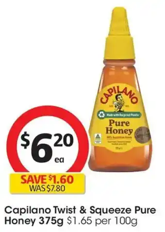 Coles Capilano Twist & Squeeze Pure Honey offer