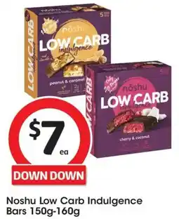 Coles Noshu Low Carb Indulgence Bars offer