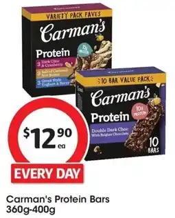 Coles Carman's Protein Bars offer