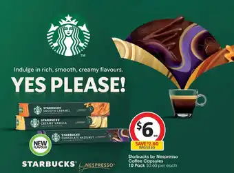 Coles Starbucks by Nespresso Coffee Capsules offer
