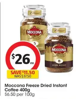 Coles Moccona Freeze Dried Instant Coffee offer