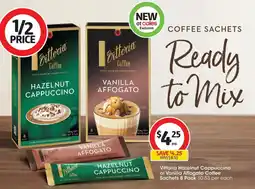 Coles Vittoria Hazelnut Cappuccino or Vanilla Affogato Coffee Sachets offer