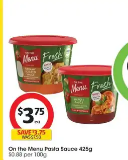 Coles On the Menu Pasta Sauce offer