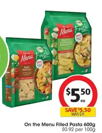 Coles On the Menu Filled Pasta offer
