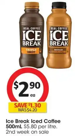 Coles Ice Break Iced Coffee offer