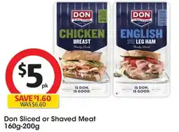 Coles Don Sliced or Shaved Meat offer