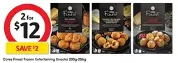 Coles Coles Finest Frozen Entertaining Snacks offer