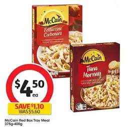 Coles McCain Red Box Tray Meal offer