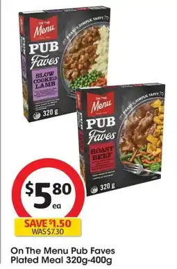 Coles On The Menu Pub Faves Plated Meal offer