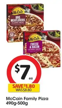 Coles McCain Family Pizza offer