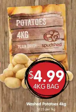 Spudshed Washed Potatoes 4kg offer