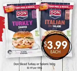 Spudshed Don Sliced Turkey or Salami offer