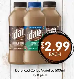 Spudshed Dare Iced Coffee Varieties offer