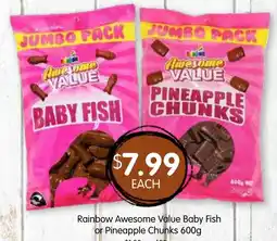 Spudshed Rainbow Awesome Value Baby Fish or Pineapple Chunks offer