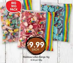 Spudshed Rainbow Lollies Range offer