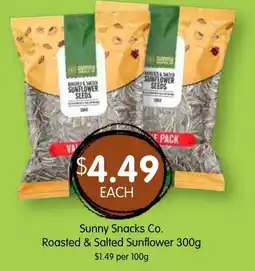 Spudshed Sunny Snacks Co. Roasted & Salted Sunflower offer