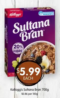 Spudshed Kellogg's Sultana Bran offer