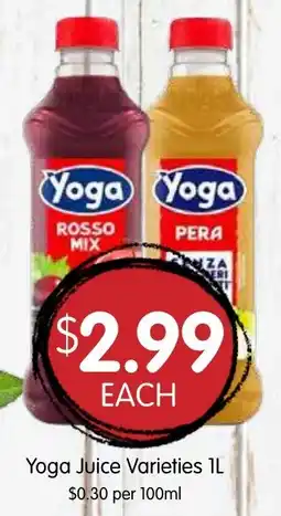 Spudshed Yoga Juice Varieties offer