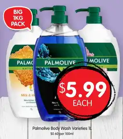 Spudshed Palmolive Body Wash Varieties offer