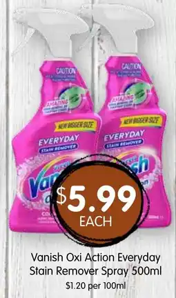 Spudshed Vanish Oxi Action Everyday Stain Remover Spray offer
