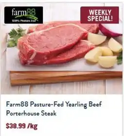 Tasman Butchers Farm88 Pasture-Fed Yearling Beef Porterhouse Steak offer